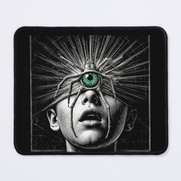 Item preview, Surreal Dark Fantasy Art: Parasitic Mind Control Entity with Brain-Exposing Spider designed and sold by Mike Kiev art.