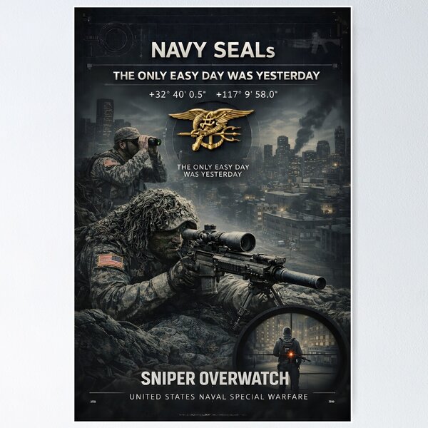 Item preview, Elite Special Forces - Navy Seals Sniper designed and sold by Elite Forces Posters.