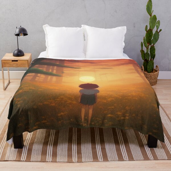 Artikelvorschau, Child in Golden Field at Sunset – Dreamlike Nature Scene entworfen und verkauft von FotoworldEdel.