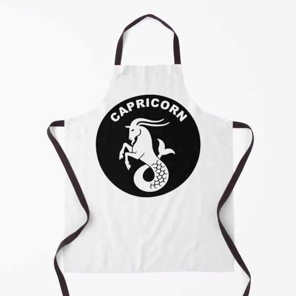 Item preview, Capricorn Sea-Goat - Zodiac Sign In Negative Circle Bold Art designed and sold by The Bold Line Studio.
