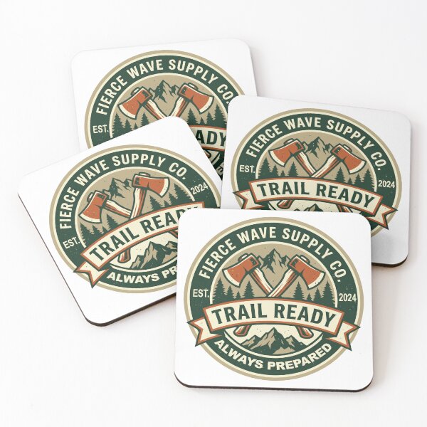 Item preview, Trail Ready Vintage Outdoor Badge – Camping Sticker, Hiking Adventure Shirt, Rugged Camper Gift designed and sold by Fierce Wave Supply Co..
