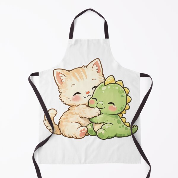 Artikelvorschau, Niedliche Katze umarmt Baby-Dino entworfen und verkauft von Peter-Wurst.