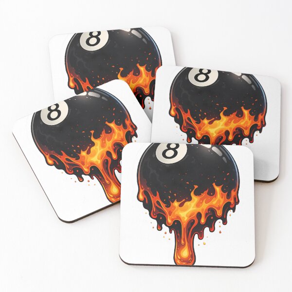 Item preview, “Melting 8 Ball Fire Sticker – Cool Aesthetic Pool Ball Design” designed and sold by LYZ7VANI.