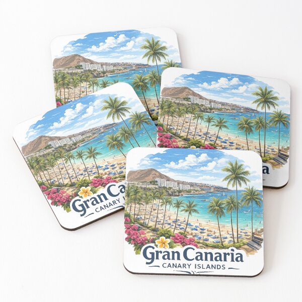 Item preview, Gran Canaria Canary Islands – Retro Travel Art designed and sold by erkinmaddison.