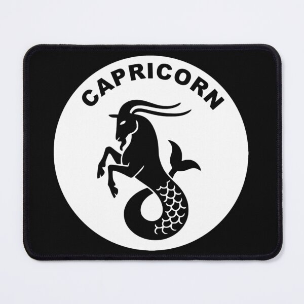 Item preview, Capricorn Sea-Goat - Zodiac Sign In Negative Circle Bold Art designed and sold by The Bold Line Studio.