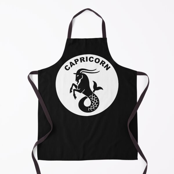Item preview, Capricorn Sea-Goat - Zodiac Sign In Negative Circle Bold Art designed and sold by The Bold Line Studio.