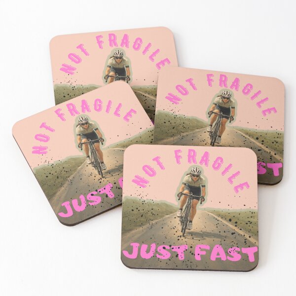 Item preview, Not fragile, just fast! Female Cyclist Motivational Quote Cycling Design designed and sold by Branetka.