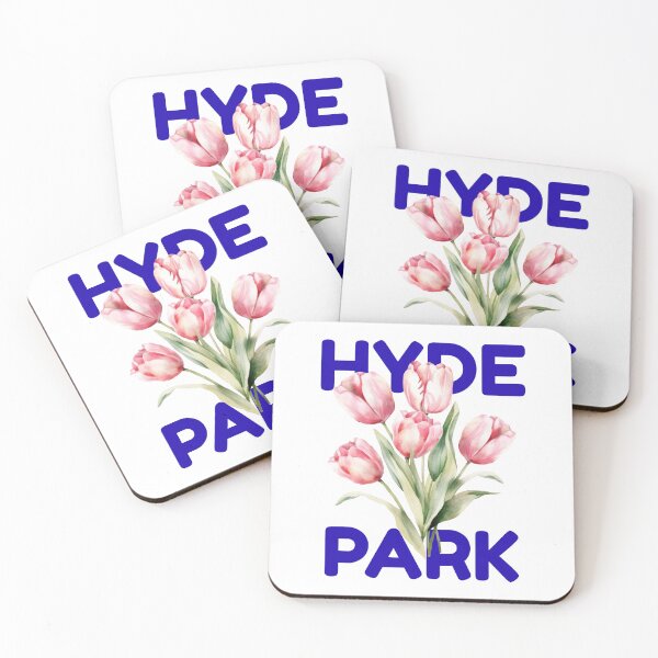 Item preview, Hyde Park - Tulips - Pink / Blue designed and sold by HomeAgainStudio.
