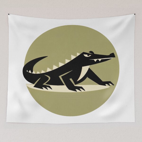 Item preview, Geometric Crocodile Emblem designed and sold by ForeverPrintsOK.