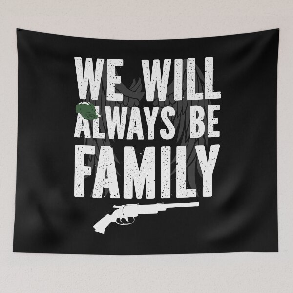 Item preview, We Will Always Be Family Supernatural Quote SPN Fan designed and sold by Say It With Ink.