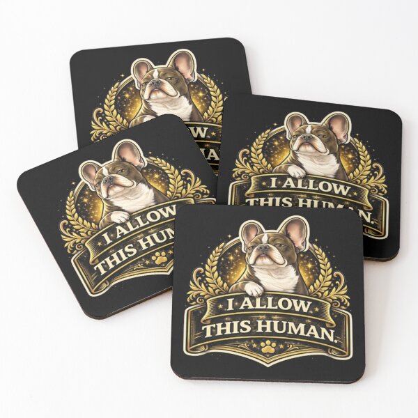 Item preview, French Bulldog Owners Club – I Allow This Human Funny Frenchie Design designed and sold by Frenchie Fever.