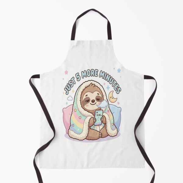 Item preview, Cute Sloth “Just 5 More Minutes” Sleepy Morning Illustration designed and sold by My-Hoodies.