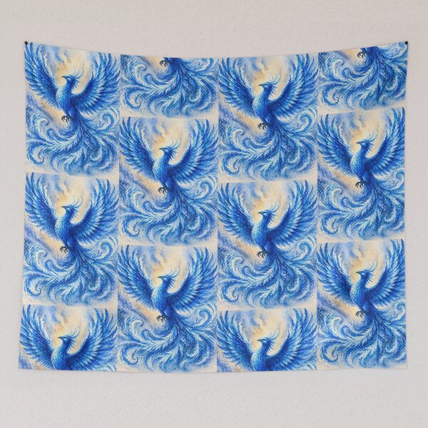 Item preview, Blue Phoenix Ice Fantasy Art  designed and sold by inspired-works.