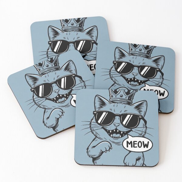 Item preview, Sassy Cat King Meow designed and sold by ThreadVibeUK.