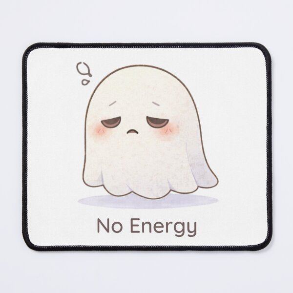 Item preview, No Energy Ghost | Cute Kawaii Aesthetic | Low Energy Mood Design designed and sold by The Mood Index.