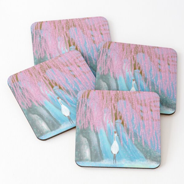 Item preview, Fantastic cherry blossoms, a waterfall, and a bird designed and sold by greenPQBstudio.