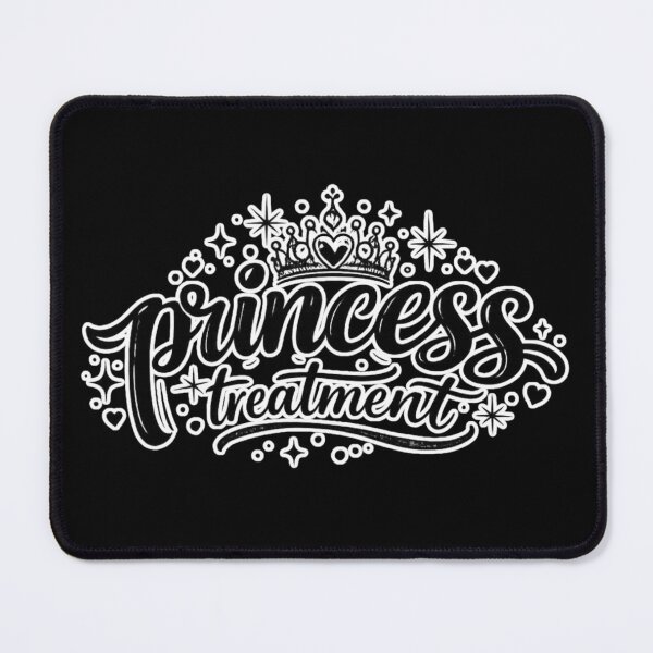 Item preview, Princess Treatment Typography with Crown – Black and White Aesthetic Cute Girly Quote designed and sold by Ladys-Gents.