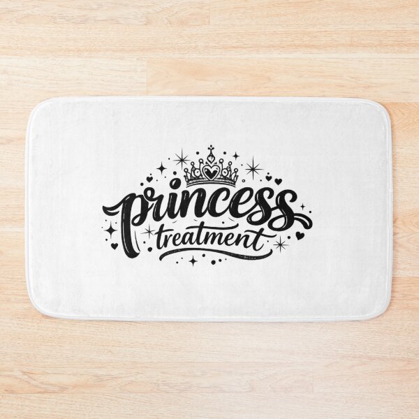 Item preview, Princess Treatment Typography with Crown – Black and White Aesthetic Cute Girly Quote designed and sold by Ladys-Gents.