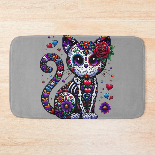 Item preview, Dia De Los Muertos Cinco De Mayo Cat Sugar Skull Men Women designed and sold by GreggRoss.
