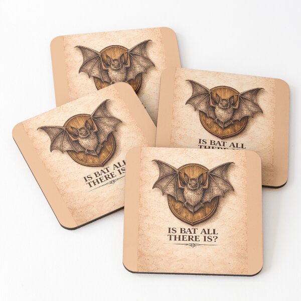 Item preview, Is Bat All There Is? – Vintage Taxidermy Bat Pun Illustration designed and sold by Grand Illusions.