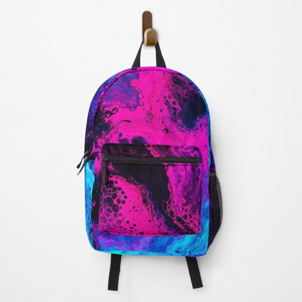 Item preview, Dutch Pour Fluid Art Neon magenta & cyan designed and sold by AndreBarnard.