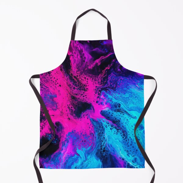 Item preview, Dutch Pour Fluid Art Neon magenta & cyan designed and sold by AndreBarnard.