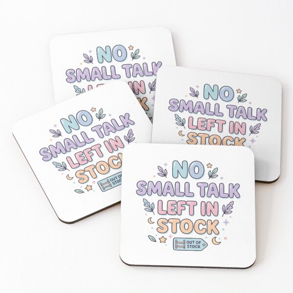 Item preview, No Small Talk Left In Stock Funny Introvert Sticker designed and sold by CutePlix.