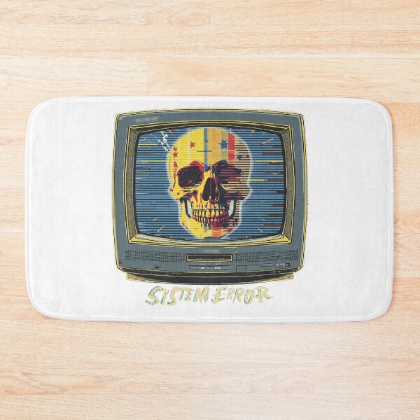 Artikelvorschau, Systemfehler – Vintage-Totenkopfflagge aus Röhrenfernsehern, Retro-Computer-Streetwear entworfen und verkauft von Dhenin Studio.