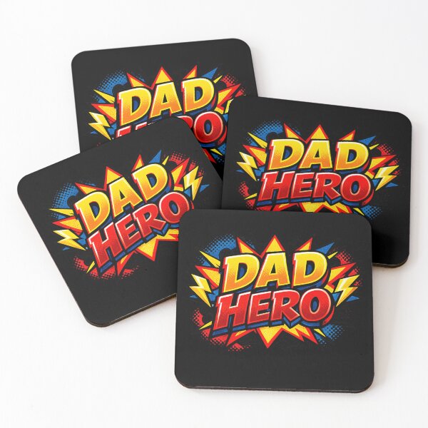 Item preview, Dad Hero - Bold Comic Book Superhero Typography Design designed and sold by MKreative Studio.