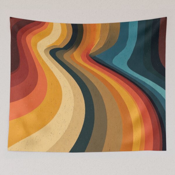 Item preview, Colorful waves flow in a design designed and sold by anytka.