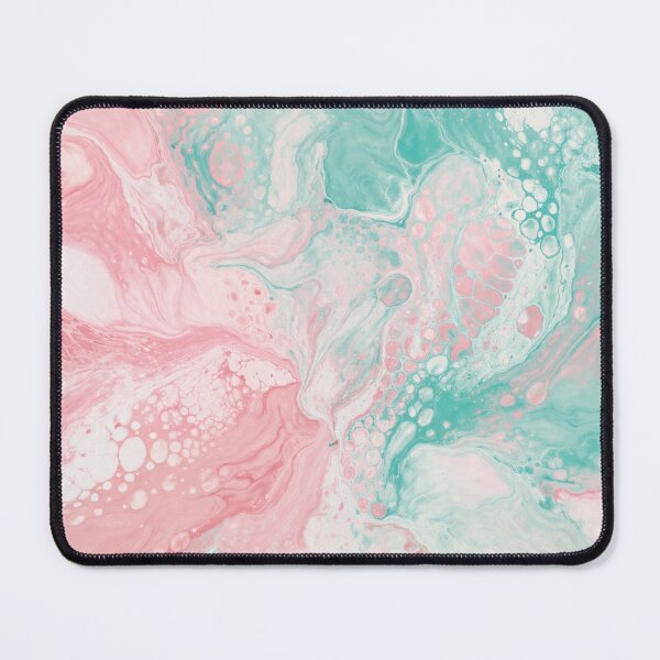 Item preview, Abstract fluid acrylic painting pastel pink & mint designed and sold by AndreBarnard.
