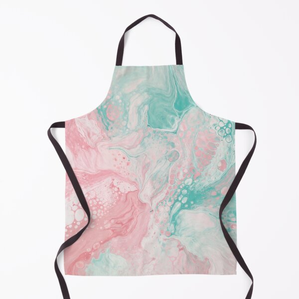 Item preview, Abstract fluid acrylic painting pastel pink & mint designed and sold by AndreBarnard.