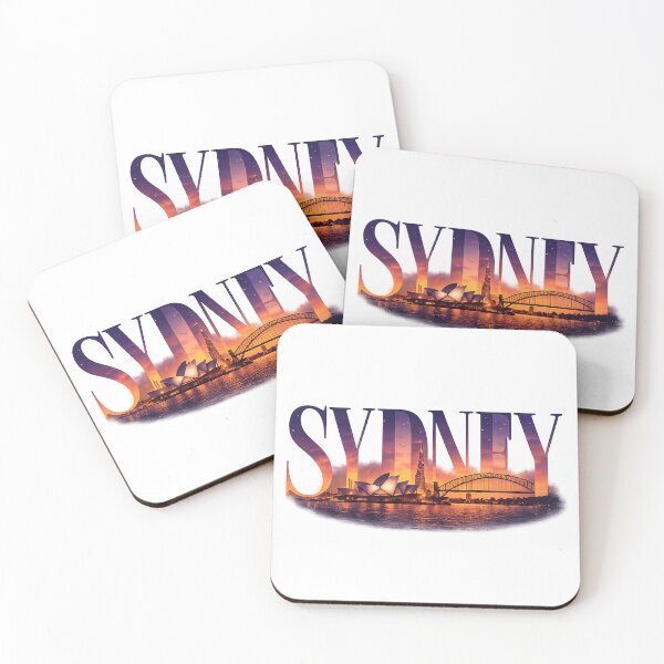 Item preview, Sydney Sunset Skyline Typography Design designed and sold by MIArt Studio.