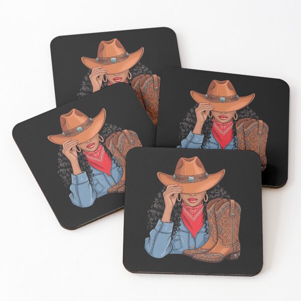 Item preview, Cowgirl Western Boots Afro Melanin Black African designed and sold by lonaarts8.
