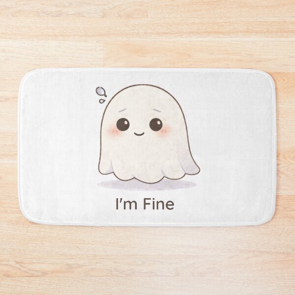 Item preview, I’m Fine Ghost | Cute Kawaii Aesthetic | Relatable Mood Design designed and sold by The Mood Index.