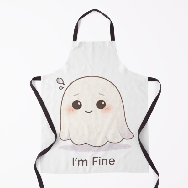 Item preview, I’m Fine Ghost | Cute Kawaii Aesthetic | Relatable Mood Design designed and sold by The Mood Index.
