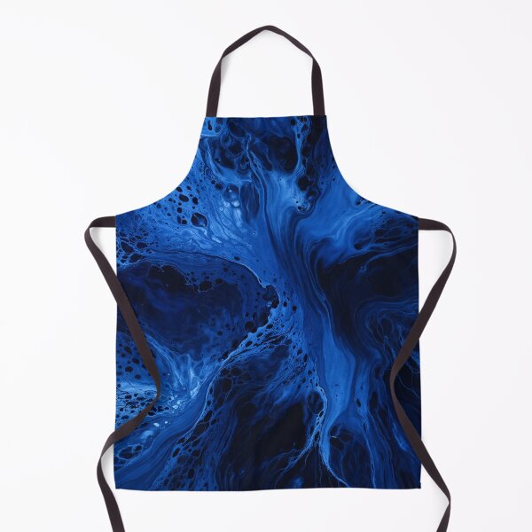 Item preview, Abstract fluid acrylic painting beep blue monochrome designed and sold by AndreBarnard.