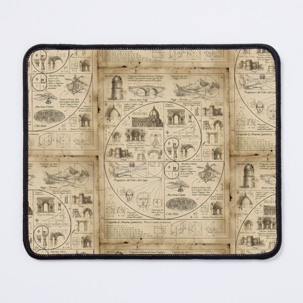 Item preview, Renaissance Art Da Vinci Science Study Architecture Sketches Sacred Geometry designed and sold by SplashTastic.