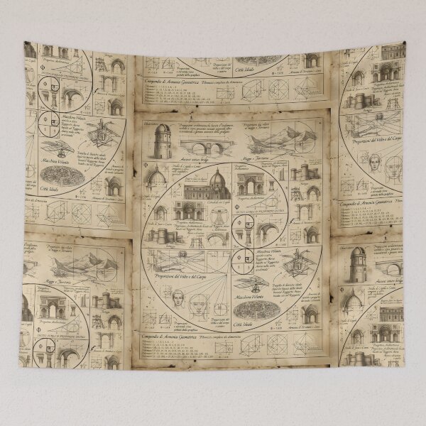 Item preview, Renaissance Art Da Vinci Science Study Architecture Sketches Sacred Geometry designed and sold by SplashTastic.