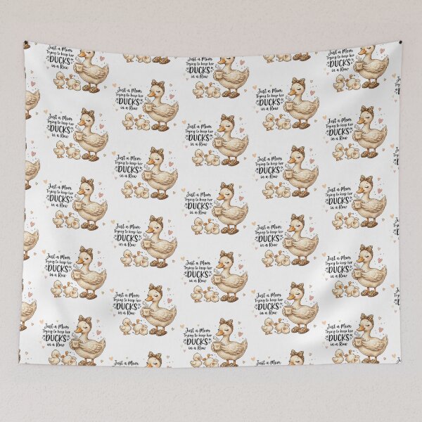 Item preview, Funny Mom Gift Just a Mom Trying to Keep Her Ducks Humor Funny Quote designed and sold by Winarrts.
