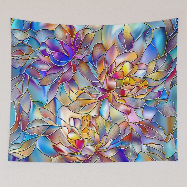 Item preview, Abstract Stained Glass Rose Art designed and sold by MargaretWiktor.