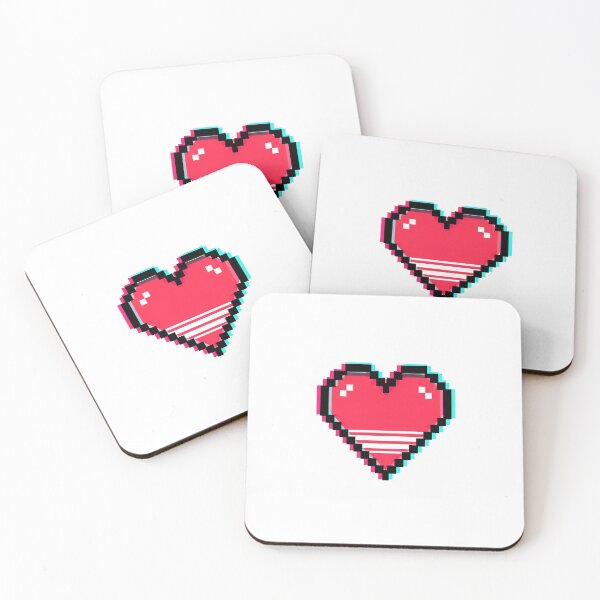 Item preview, glitchy heart icon with a distressed look designed and sold by VerizalShop.