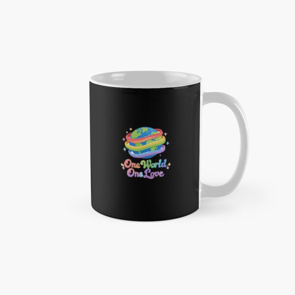 Item preview, One World One Love Rainbow Globe Peace Earth Day Gift designed and sold by IntertwineCo.