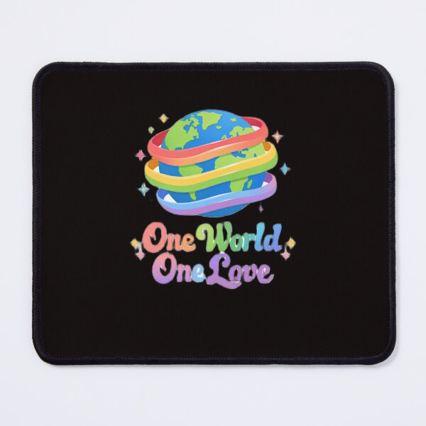 Item preview, One World One Love Rainbow Globe Peace Earth Day Gift designed and sold by IntertwineCo.