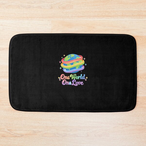 Item preview, One World One Love Rainbow Globe Peace Earth Day Gift designed and sold by IntertwineCo.