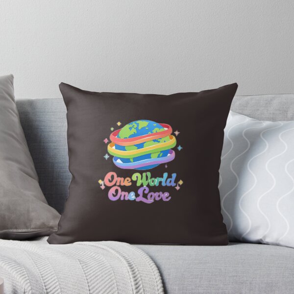 Item preview, One World One Love Rainbow Globe Peace Earth Day Gift designed and sold by IntertwineCo.