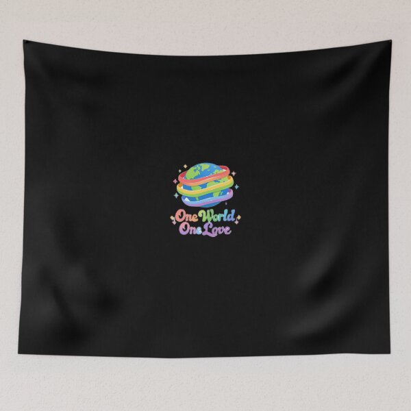 Item preview, One World One Love Rainbow Globe Peace Earth Day Gift designed and sold by IntertwineCo.