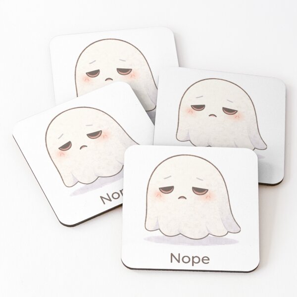 Item preview, Nope Ghost | Cute Kawaii Aesthetic | Funny Introvert Mood Design designed and sold by The Mood Index.