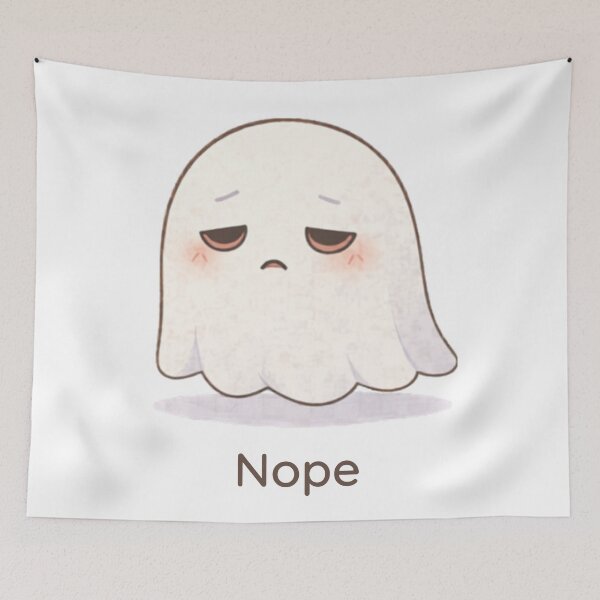 Item preview, Nope Ghost | Cute Kawaii Aesthetic | Funny Introvert Mood Design designed and sold by The Mood Index.