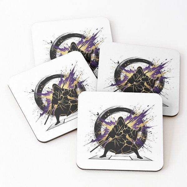 Item preview, The Golden Kintsugi Warrior - Abstract Japanese Martial Arts Silhouette designed and sold by RickyStick.